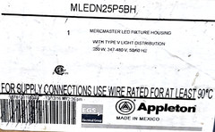New! Appleton Mercmaster Enclosed And Gasketed Luminaire Lamp MLEDN25P5BH