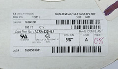 DELFINGEN AG-155 NU-SLEEVE ACRYLIC COATED FIBERGLASS SLEEVING 5/8″ 100FT GRADE A
