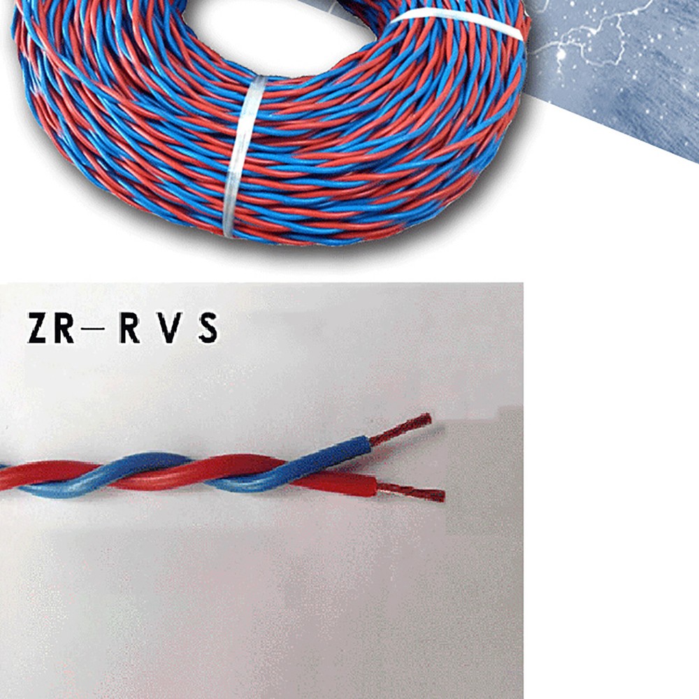 Twisted Electric Cable Wire Home Lighting 0.5~2.5mm² 2 Core Copper Per Meter