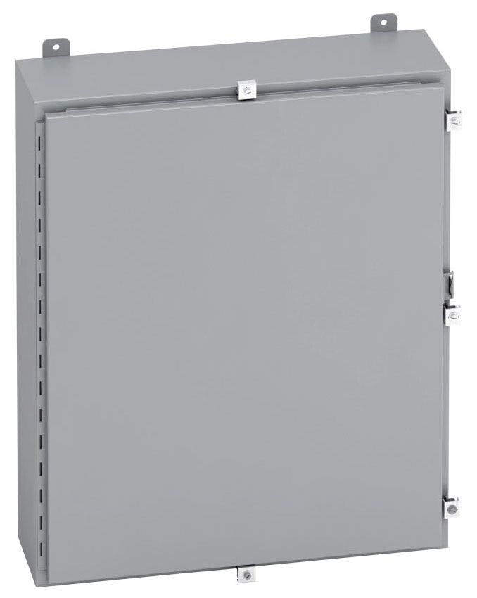 B-LINE 16128-4, Indoor/Outdoor JIC Panel Enclosure, 12x8x16, NEMA 4/12/13, 1pc