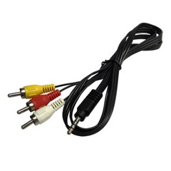 5FT Audio Video AV 3.5mm Aux to 3 RCA Composite Cable for Camera Camcorder to TV