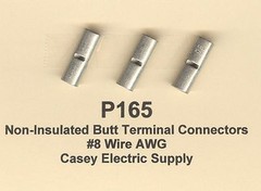 20 Non Insulated BUTT Terminals Connectors Uninsulated #8 Wire Gauge AWG MOLEX