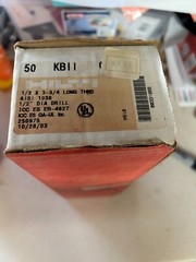 New Box (50) HILTI KBII 000331955 1/2″ X 3-3/4″ CONCRETE ANCHORS Long thread