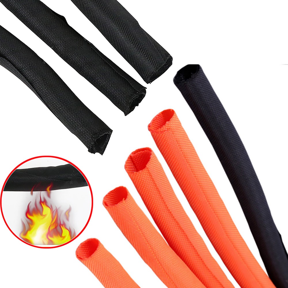 Black Braided Cables Sleeving Self Closing Cable Sock Wrap Cabling Φ5/8/10/~30mm