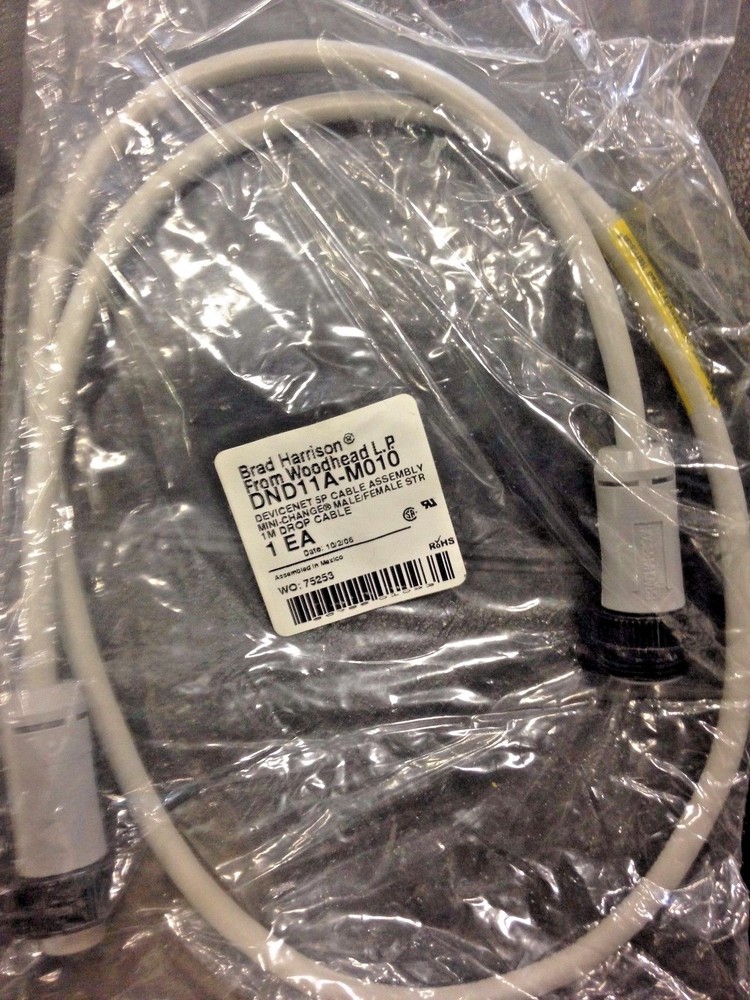 BRAD-HARRISON DND11A-M010 CABLE ASSEMBLY MINI MALE/FEMALE STRAIGHT 1M