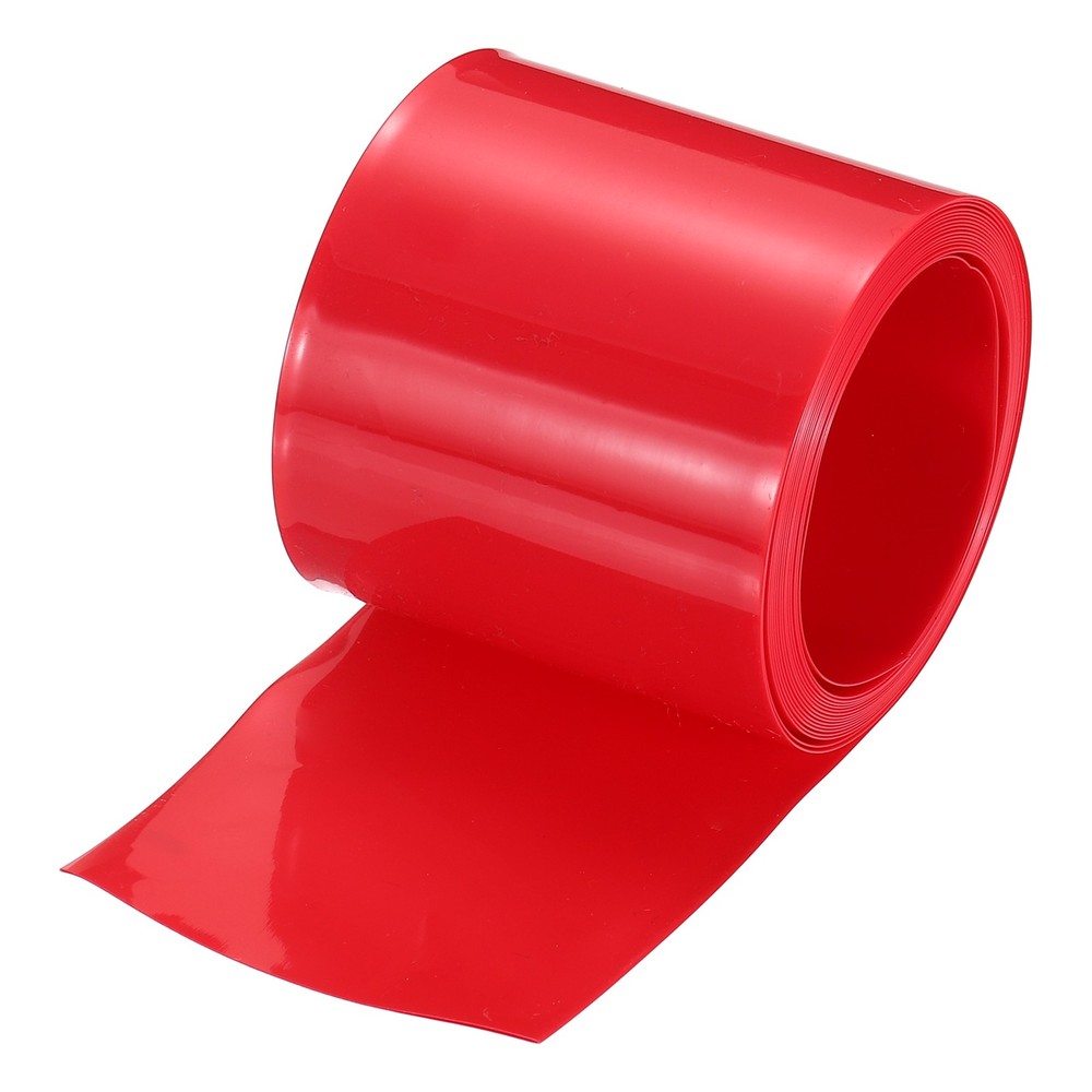 Battery Wrap Heat Shrink Tubing 35mm Dia 55mm Flat 8 Feet Red