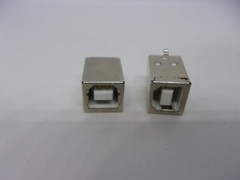2 Pcs Pack Square USB Socket Jack Type B 180 Degrees Printer Port Female 4 Pins