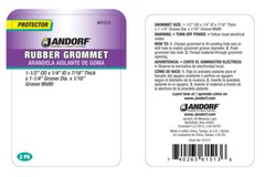 Jandorf RUBBER GROMMET 2pk 1-1/2″ Dia 7/16″ Depth Cover Hole Protect Cable 61513