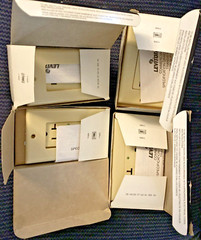 FOUR LEVITON 5380-I Surge Suppression Receptacles – IVORY – All New in Box