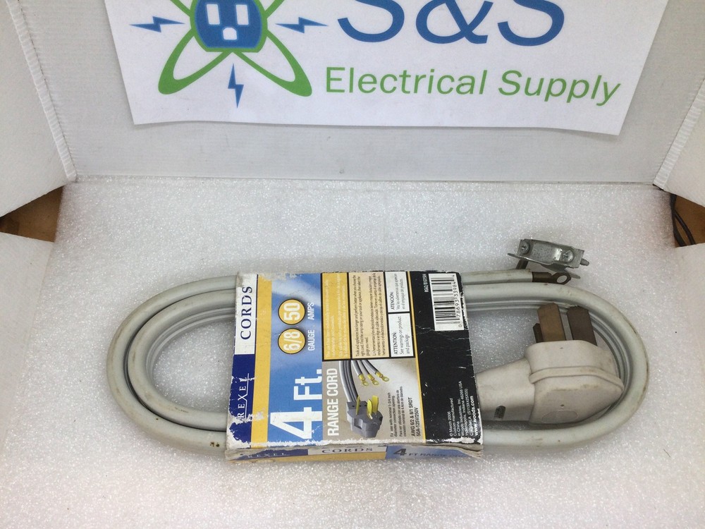 Rexel 4 Ft 6/8 Gauge 50A Universal Electric Range Power Cord
