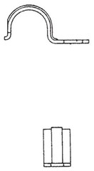 SEPCO 145S, 1-1/4″, 0.88″ Hole, Steel, 1-Hole, Click-On, Emt Strap, 1Pc