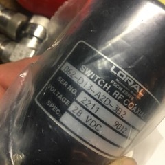 Narda LORAL L3 28 VDC SP6T SMA RF Coaxial Switch 062-d13-a2d-3b2