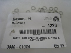 22 NEW AMAT 3880-01024 Washer LKG SPLIT #8 .2930D x .174ID x .040THK SST