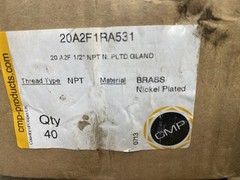 (20) CMP 1/2″ NPT A2F Cable Gland Explosive Atmosphere 20A2F1RA531 *Lot of (20)*