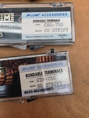 TEN PARTIAL BOXES NOS MICRO-MEASUREMENTS BONDED TERMINALS PART# IN PICTURES