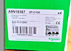 1PC A9N18367 SCHNEIDER CIRCUIT BREAKER Acti9 C120N MCB 3P C 100A 10000A 415V NEW