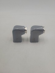 Lot Of 2 Industrial Heavy Duty Connector Hood, Han 3A Size, 90 Degree Side Entry