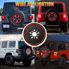Spare Tire Brake Light 3rd Third Brake Light LED Rear Wheel Light for Wrangler 2