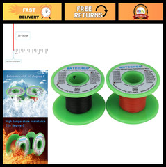 30 AWG Silicone Wire Spool 250ft Red & Black – Flexible Stranded Tinned Copper