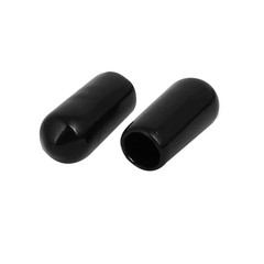 5.5mm Inner Dia Rubber Hose End Cap Screw Thread Protector Cover Black 100pcs