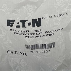 Eaton LPC225X 200 Amp 25KV Class Protective Cap Insulated With Drain Wire