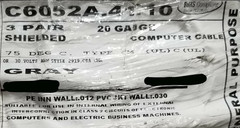 Carol C6052A 20/3P Individually Shielded Twisted Pairs Data Cable Gray /25ft