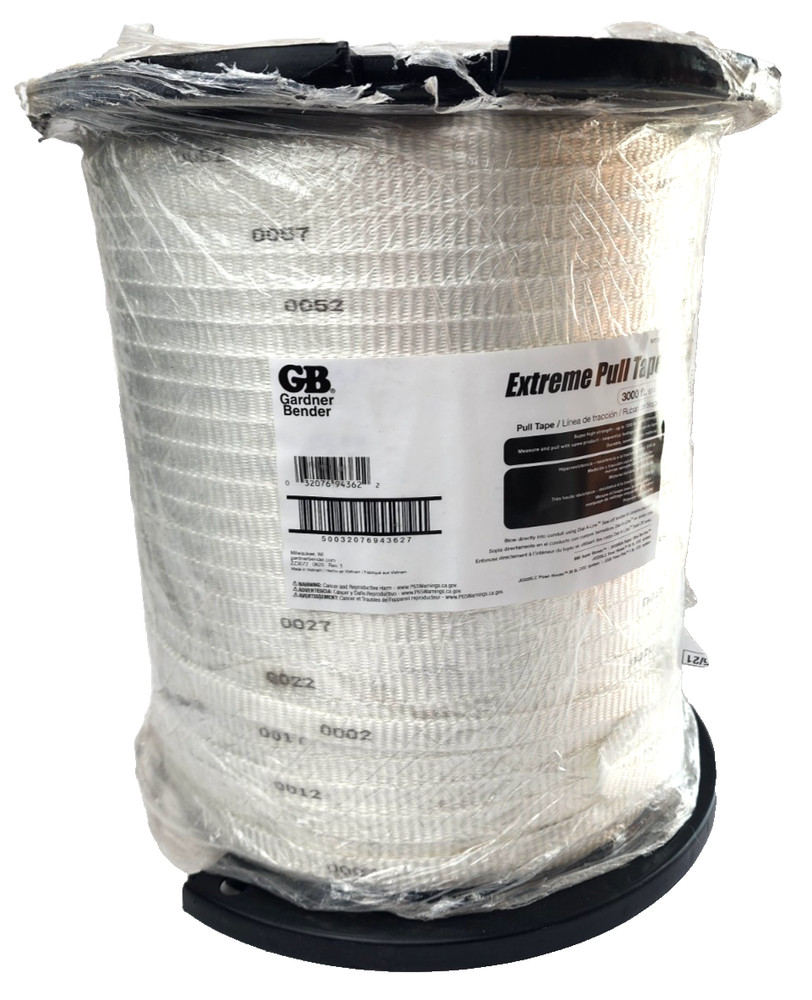 Gardner Bender MT1500 Extreme Pull Tape 3000 ft REEL DAMAGE* Super High Strength