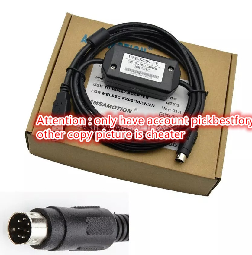 PLC Programming USB-SC09-FX Cable For Mitsubishi MELSEC USB TO RS422 ADAPTER NEW