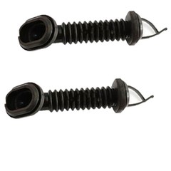 2PC 25x39mm Car Harness Wiring Door Tube Rubber Sleeve Dust-proof Oval Black HOT