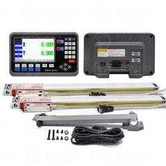 2 Axis DRO Digital Readout LCD Display with 2pc Glass Linear Scale 250mm+1000mm
