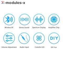 DIY Bluetooth Speaker Kit LED Music Spectrum Electronic Soldering Electronic Kit