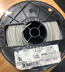 New Encore Wire 14 Solid Copper Gray 500ft THHN/THWN-2 Insulated Wire Spool