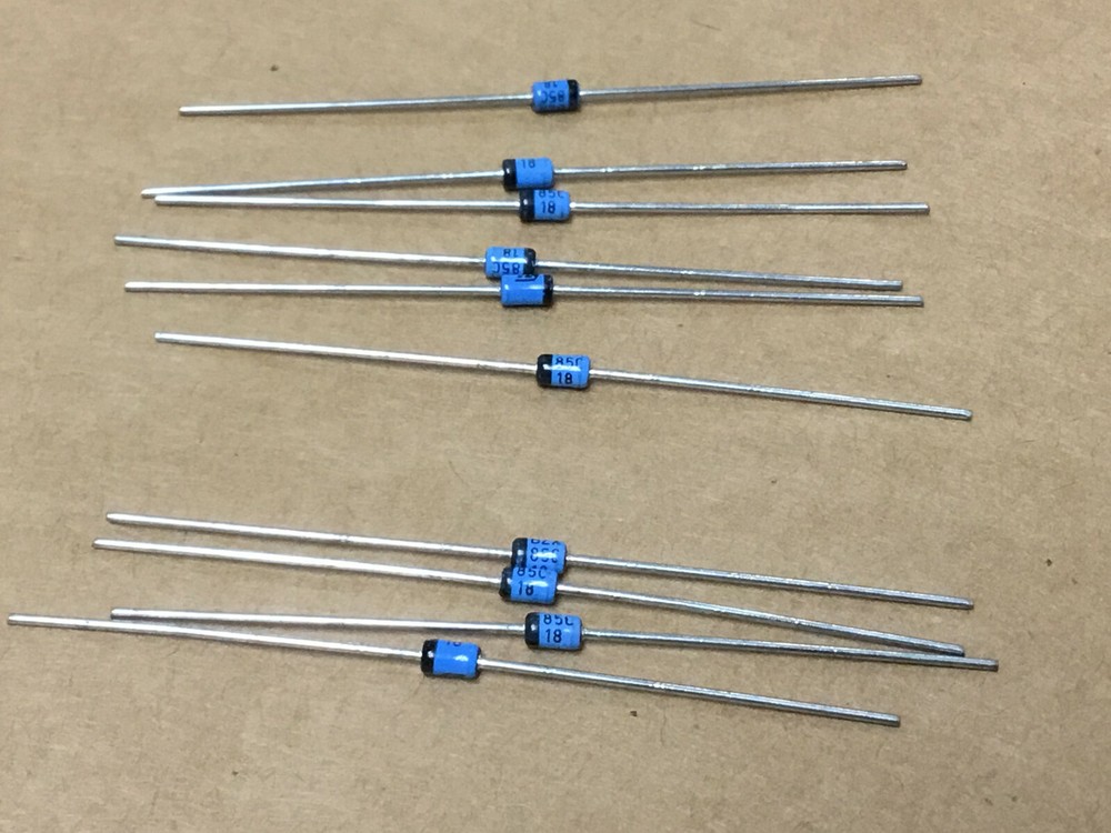 (20 PC) ST MICRO BZX85C18 ZENER DIODE 18V 1W 5% DO41