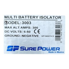 Sure Power 3003 Battery Isolator 300A 6-50VDC Neg Grnd Mexico
