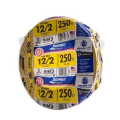 250 ft. 12/2 Solid Romex SIMpull CU NM-B W/G Wire Residential Wiring Outlets