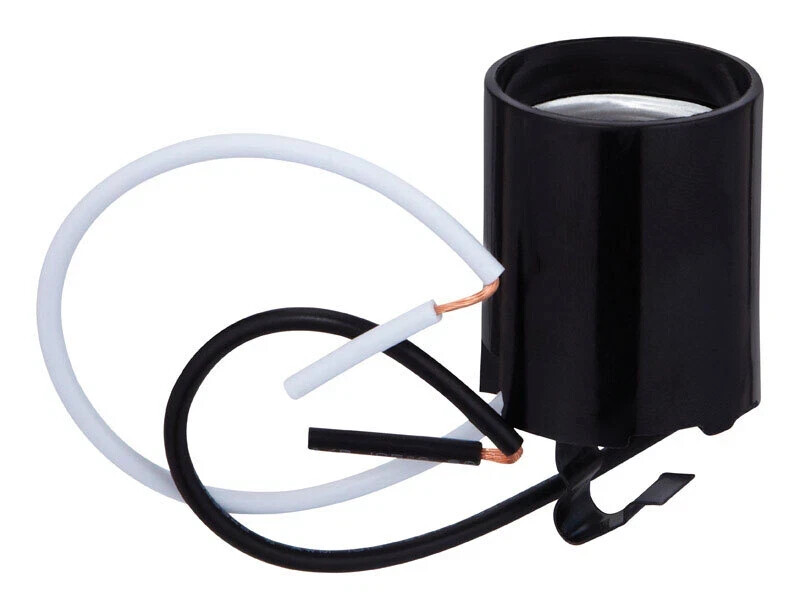 Jandorf 60540 250V 660W Medium E26 Base Phenolic Socket with 18 AWG Wire Leads