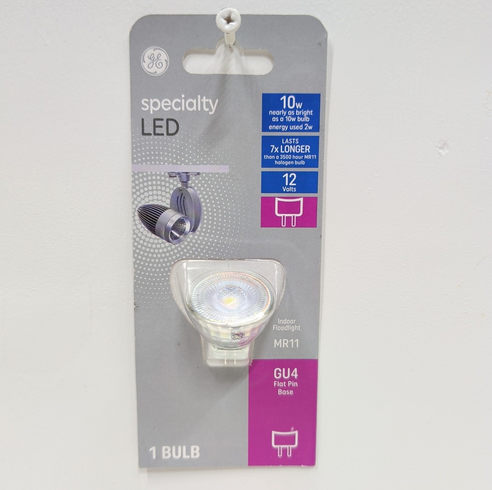 GE GU4 LED Light Bulb 2W 100 Lumens 12V Indoor Floodlight 93129013 Non‑Dimmable