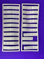 Wago WSR 209-666 Terminal Block Marker Numbers 1-50, Vertical Marking [Lot of 2]
