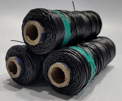 EY Technologies Lacing Braiding Cord, Black Nylon Wax, SET OF 3!