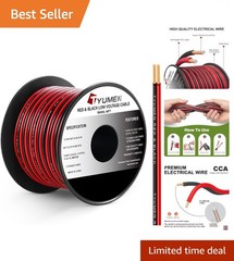 40FT 18 Gauge 2pin 2 Color Red Black Cable Hookup Electrical Wire LED Strips …