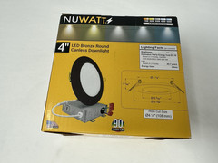 NEW NUWATT 4” LED Bronze Round Canless Downlight 9 Watt Dimmable Indoor/Outdoor