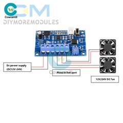 DC12V 24V Fan Temperature Control Fan Speed Regulator Pwm Speed Governor Module