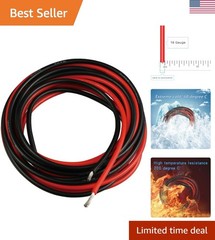 16 Gauge Silicone Wire 10 ft red and 10 ft Black Flexible 16 AWG Stranded Tin…