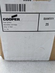 Cooper Power 9968-1 Conduit Clips Clamps Box of 25 Eaton Cable Fastener New