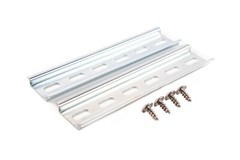 Slotted Steel Zinc Plated DIN Rail, 35mm x 6″, Silver – 2 Units + 4 #10 SS Screw