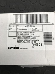 LEVITON 430P9W Pin and Sleeve Plug 30A 250V 3‑Phase NEW
