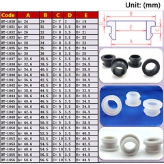 10X Silicone Rubber Cable Grommet Snap-in Firewall Hole Electrical Wiring Gasket