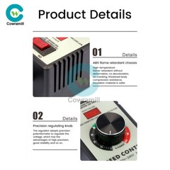 4000W Electronic Voltage Regulator Stepless AC Motor Speed Controller 110V/220V