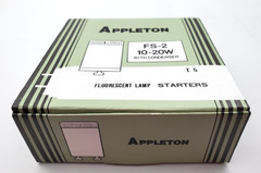 Box of 25 Appleton FS-2 Fluorescent Lamp Starters 10-20 Watt W/ Condenser FS2
