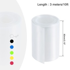 Battery Wrap Heat Shrink Tubing 50mm Dia 80mm Flat 10 Feet Clear